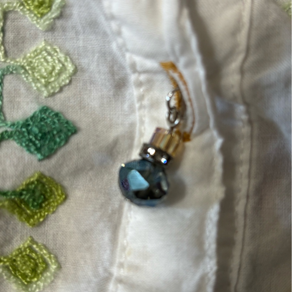 Soft Surroundings Floral Embroidered Blouse with floral contrast back - Picture 5 of 9